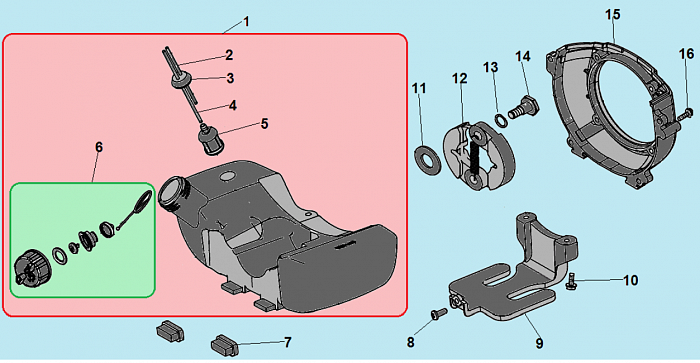 5 СЦЕПЛЕНИЕ - БАК ТОПЛИВНЫЙ КУЛЬТИВАТОР CHAMPION GC243E
