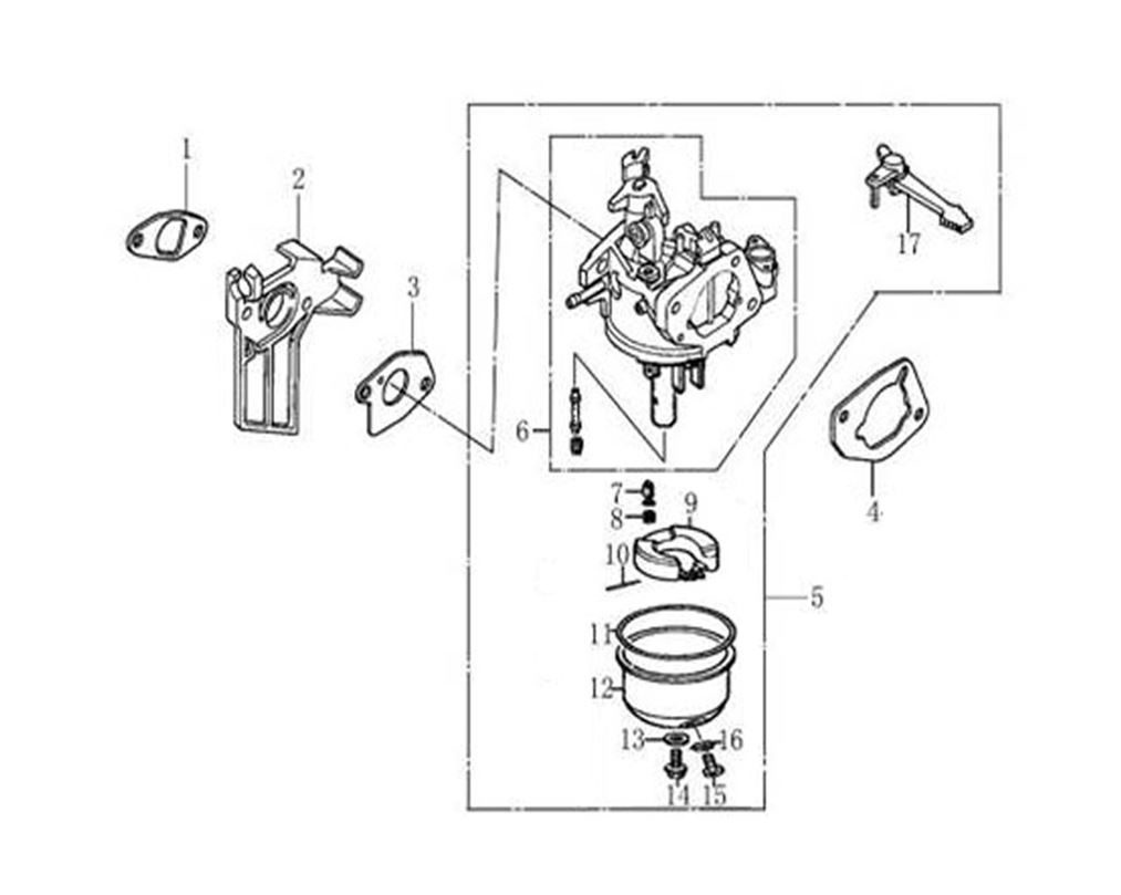 ЗАПЧАСТИ ДЛЯ МОТОПОМПЫ БЕНЗИНОВОЙ ELITECH МБ 1000 Д 80 (КАРБЮРАТОР)