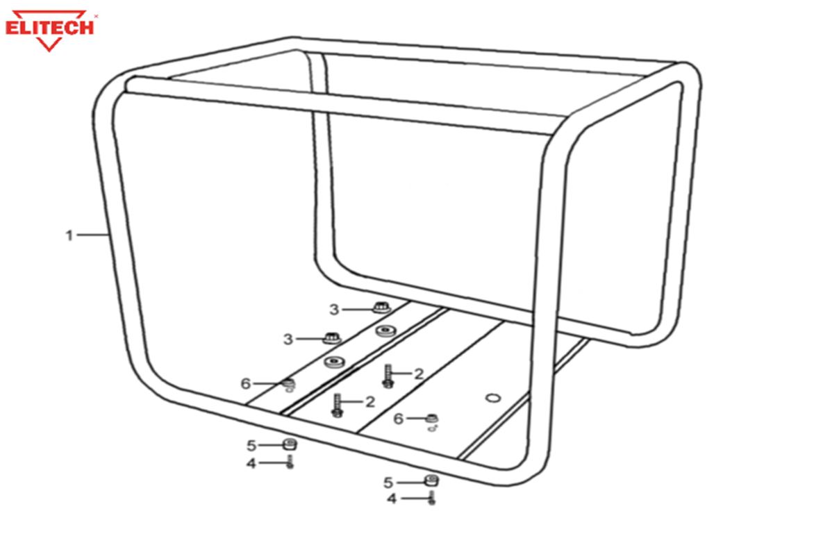 ЗАПЧАСТИ ДЛЯ МОТОПОМПЫ БЕНЗИНОВОЙ ELITECH МБ 1600 Д 100 (РАМА)