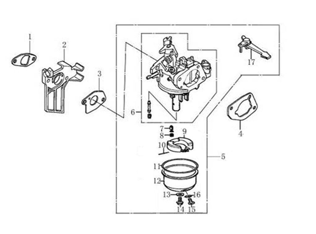 ЗАПЧАСТИ ДЛЯ МОТОПОМПЫ БЕНЗИНОВОЙ ELITECH МБ 600 Д 50 (КАРБЮРАТОР)