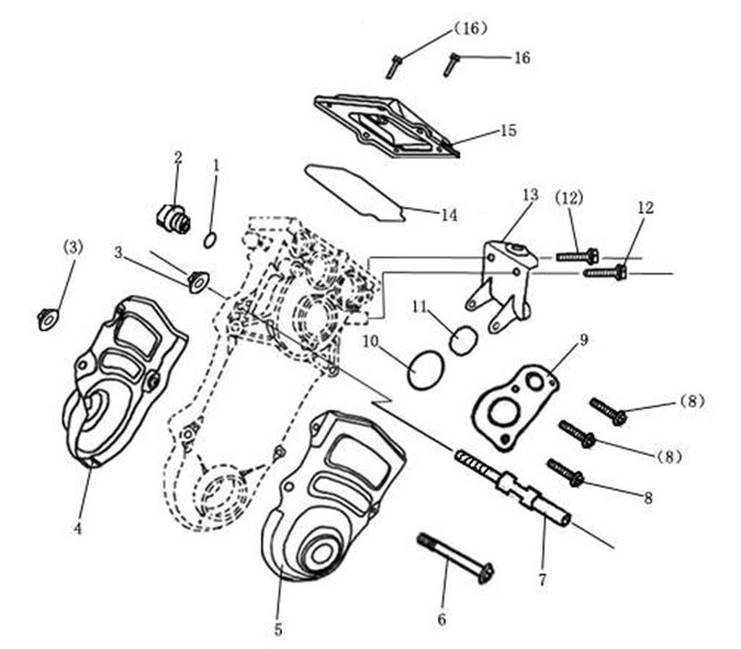 ЗАПЧАСТИ ДЛЯ КУЛЬТИВАТОРА БЕНЗИНОВОГО ELITECH КБ 65Х (РЕДУКТОР ЧАСТЬ 2)