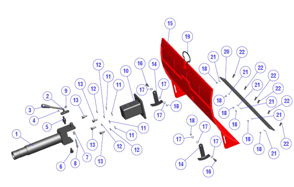 ЗАПЧАСТИ ДЛЯ МОТОБЛОКА БЕНЗИНОВОГО ELITECH КБ 360М (ОТВАЛ)