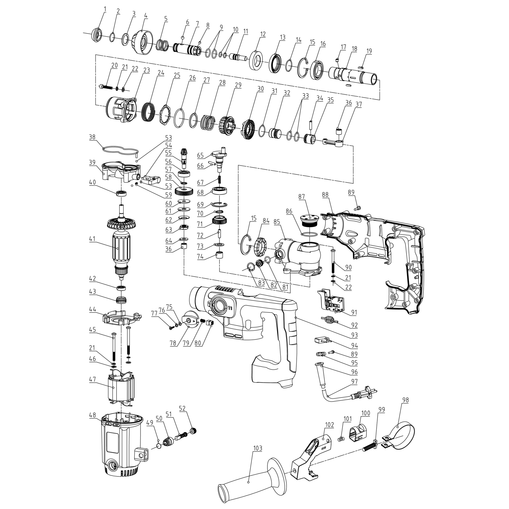 Перфоратор SDS-plus ЗП-26-750 ЭК