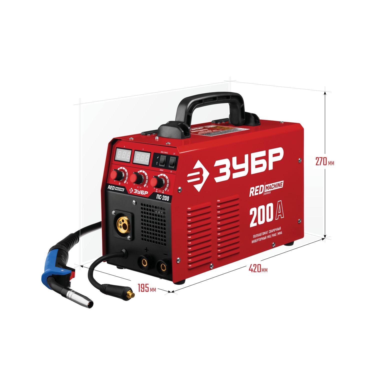 Полуавтомат сварочный инверторный, МIG-MAG c функцией ММА ПС-200
