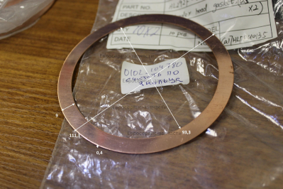 Прокладка головки блока 1.00mm , 2 шт. , HL292F-02035 , ДЭС12000ЕМ