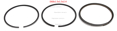 Кольца поршневые, 5шт, 68х1.5х1.5х2.5. G 2500. СМ. 0104.054501