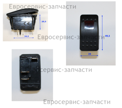 Выключатель овальный 12В16A