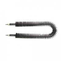 ТЭН 2000W, черн, L300мм, оребренный, межосевое расстояние 70-75мм, подвижный воздух, Ф2, 220V, 06.202